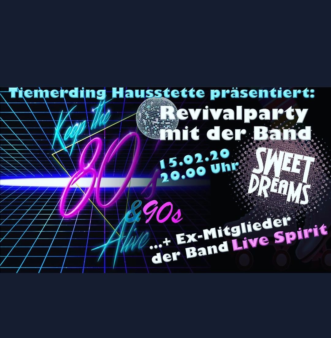 Moini! 
Habt ihr es schon gehört? Bald ist es soweit: Bei Tiemerding Hausstette steppt am 15.02. der Bär. 🐻🎉 Eine FETTE Revivalparty der 80er/90er🥳 für die Generation ab Ü30!🕺 - Natürlich sind auch die unter 30 👶herzlichst eingeladen. 
Wir freuen uns auf eine geile, geile, geile Fete mit Euch! Seid dabei und macht FEIEREI! 🥰